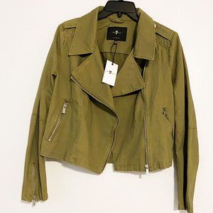 7 For All Mankind Olive Utility Jacket